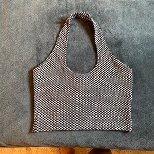 Gingham Halter Crop Top